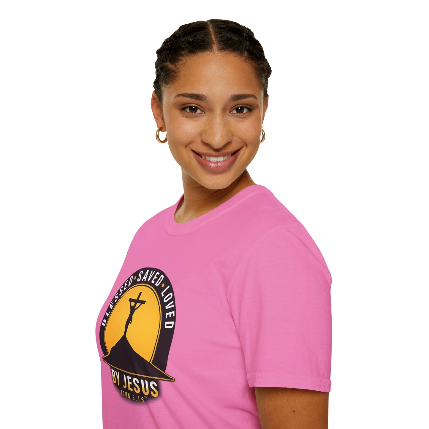 Blessed • Saved • Loved by Jesus T-Shirt — Christian Faith Tee