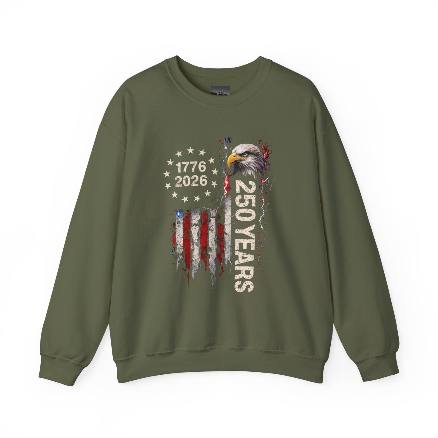 #250 1776-2026 250 Years USA Bicentennial Eagle Crewneck Sweatshirt