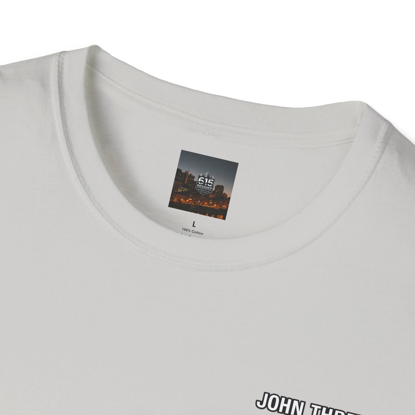 John Three 16 Chest and Back Jersey Print with Scripture Tee