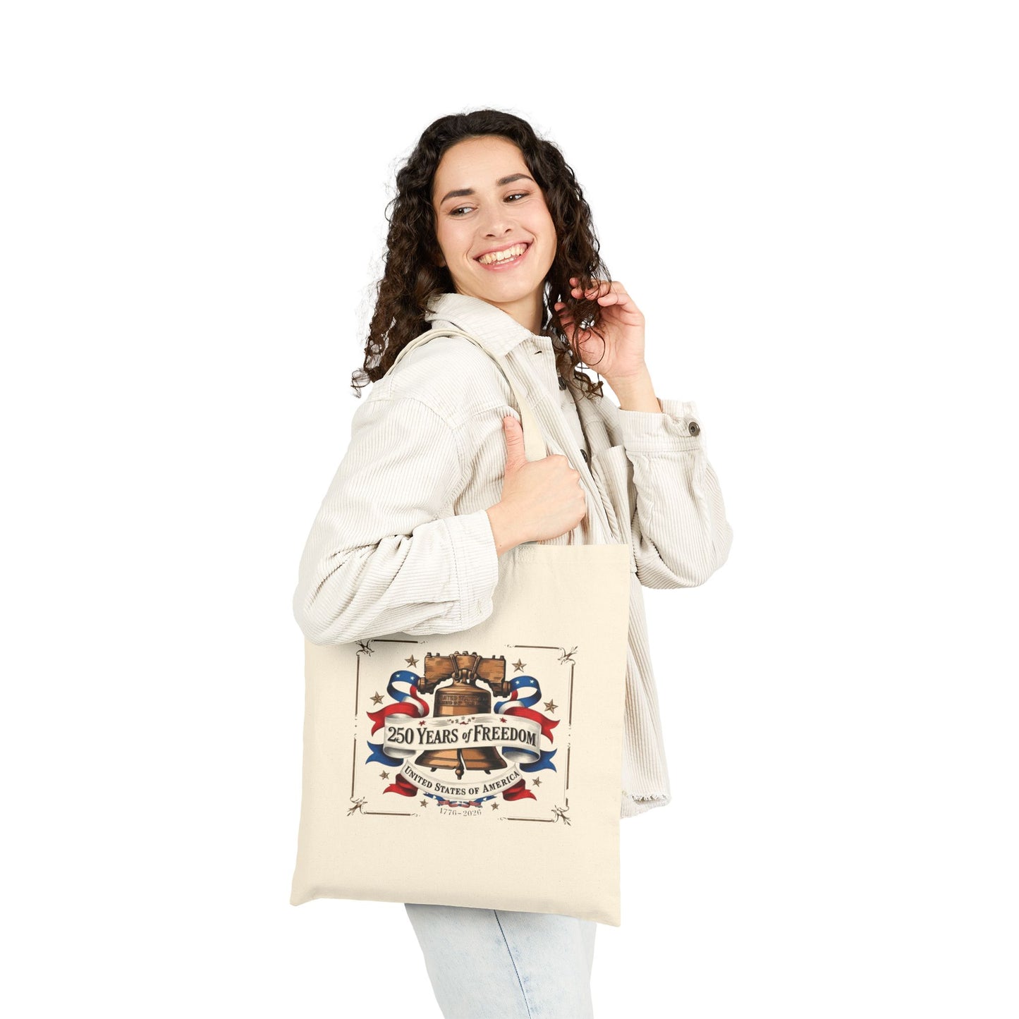 #250 250 Years of Freedom Liberty Bell Canvas Tote
