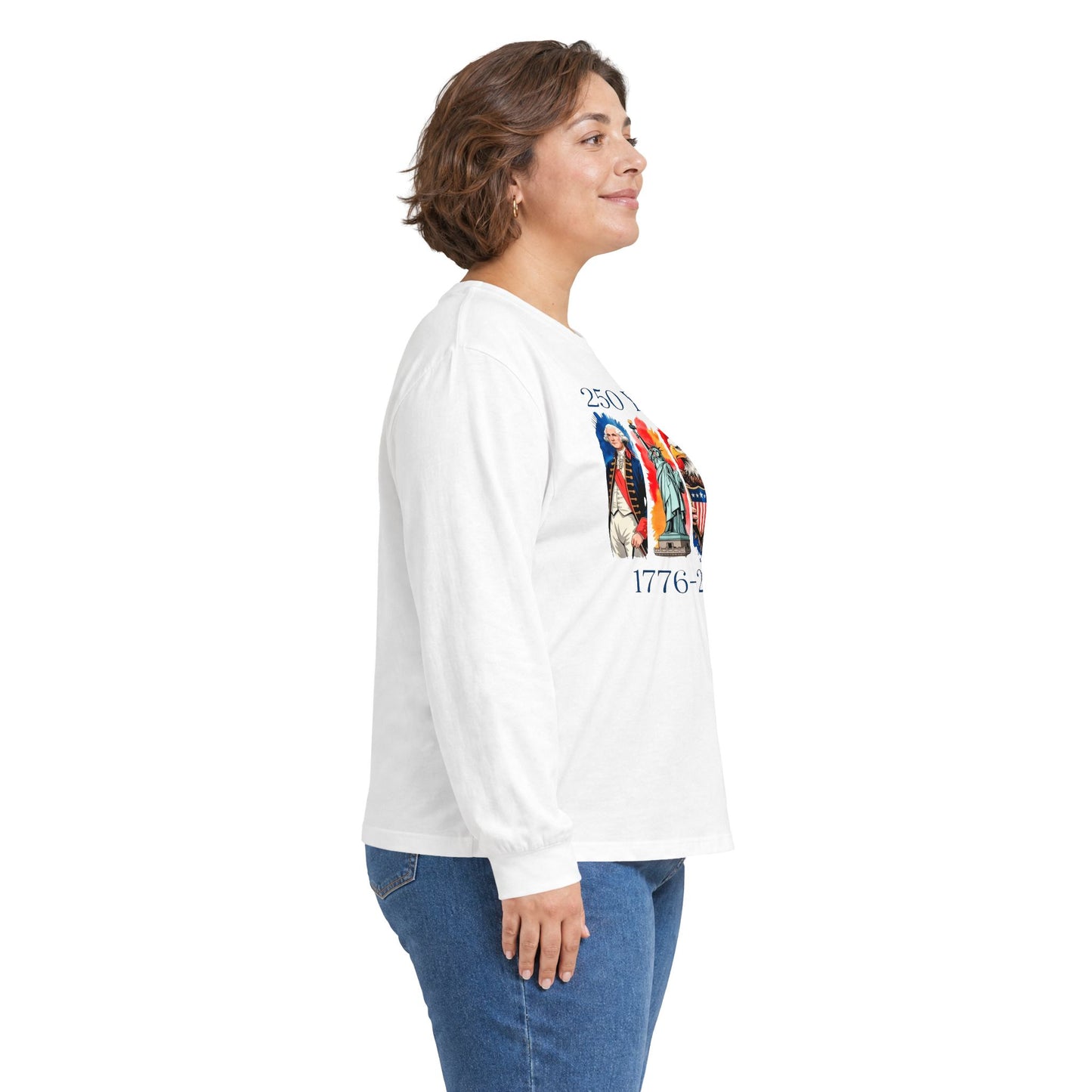 #250 250 Years American History Celebration 1776–2026 Patriotic Long Sleeve Tee