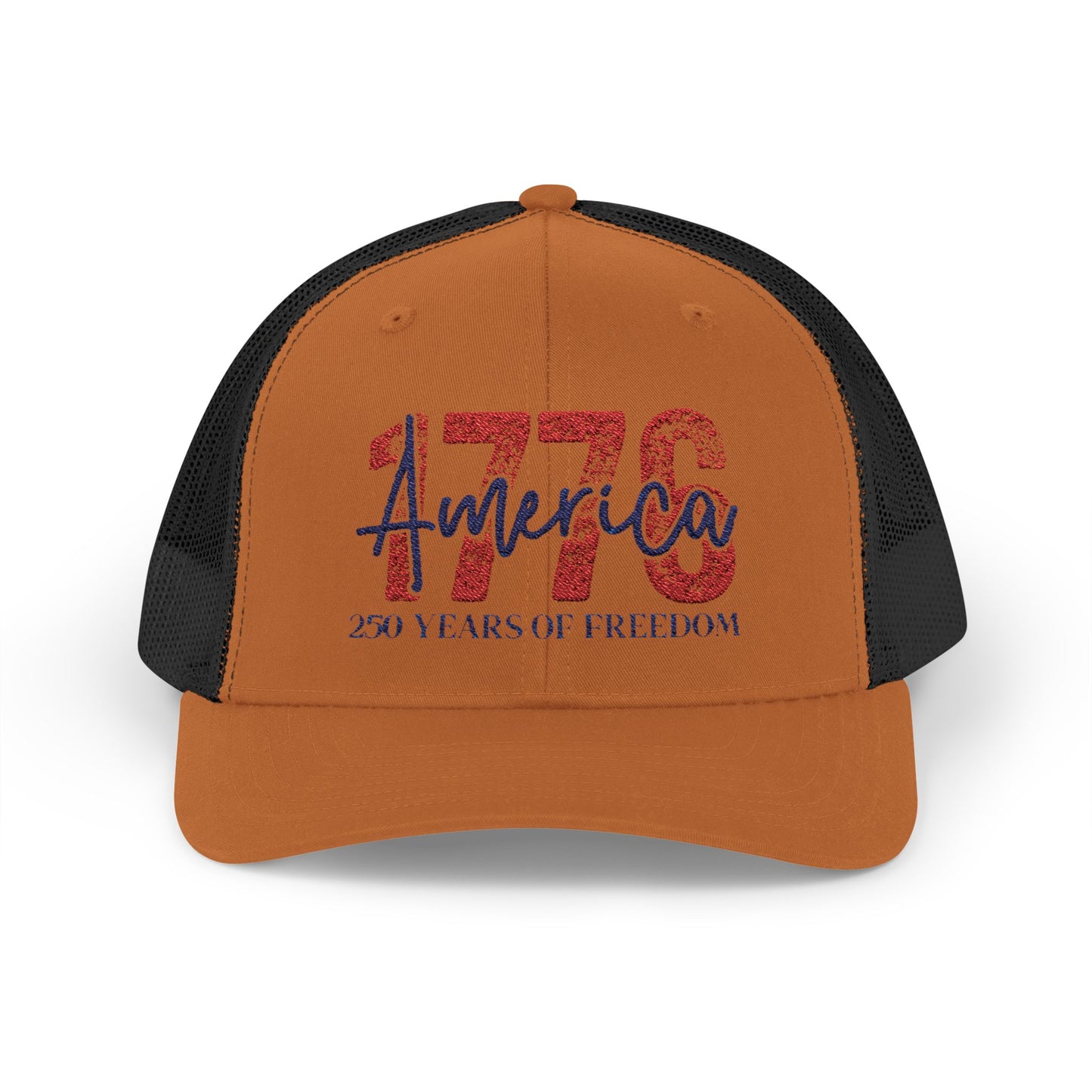 #250 1776 America: 250 Years of Freedom' Patriotic Independence Day Snapback Trucker Cap