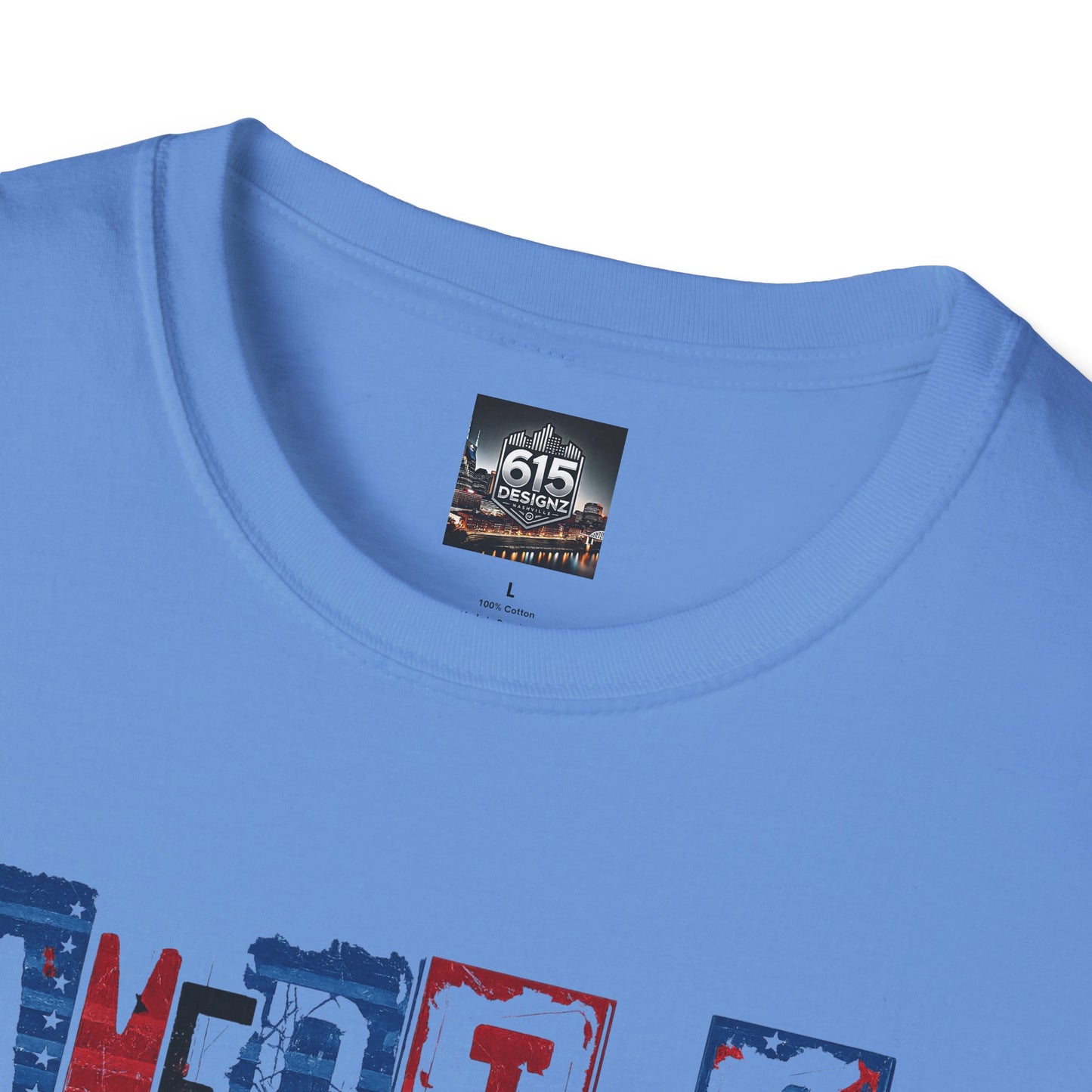 #250 America Retro Block Text Patriotic T-Shirt