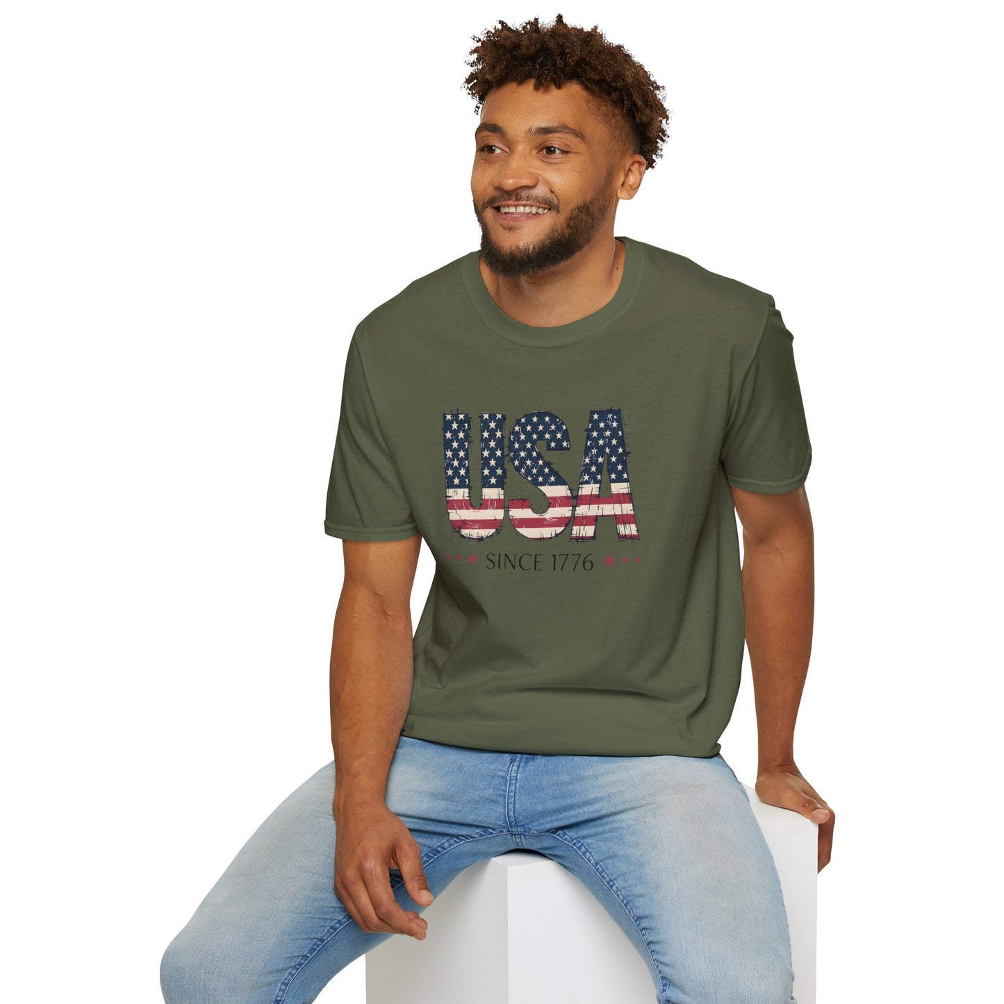 #250 USA Flag "USA Since 1776" Patriotic T-Shirt