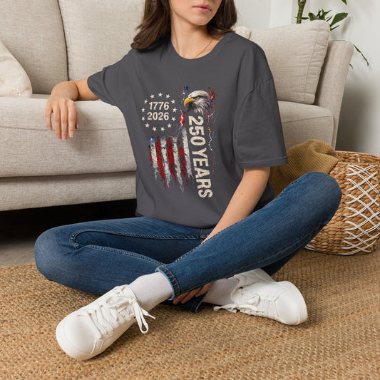 #250 1776-2026 250 Years USA Bicentennial Eagle T-Shirt