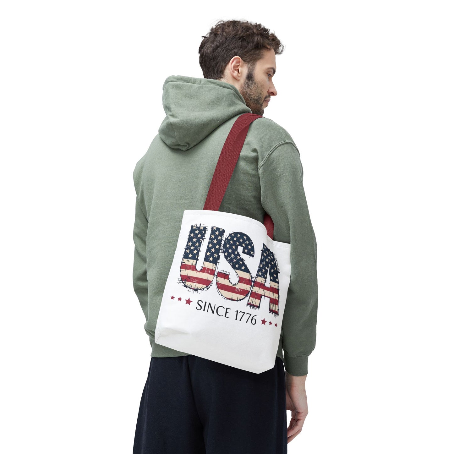 #250 USA Flag "USA Since 1776" Patriotic Tote Bag