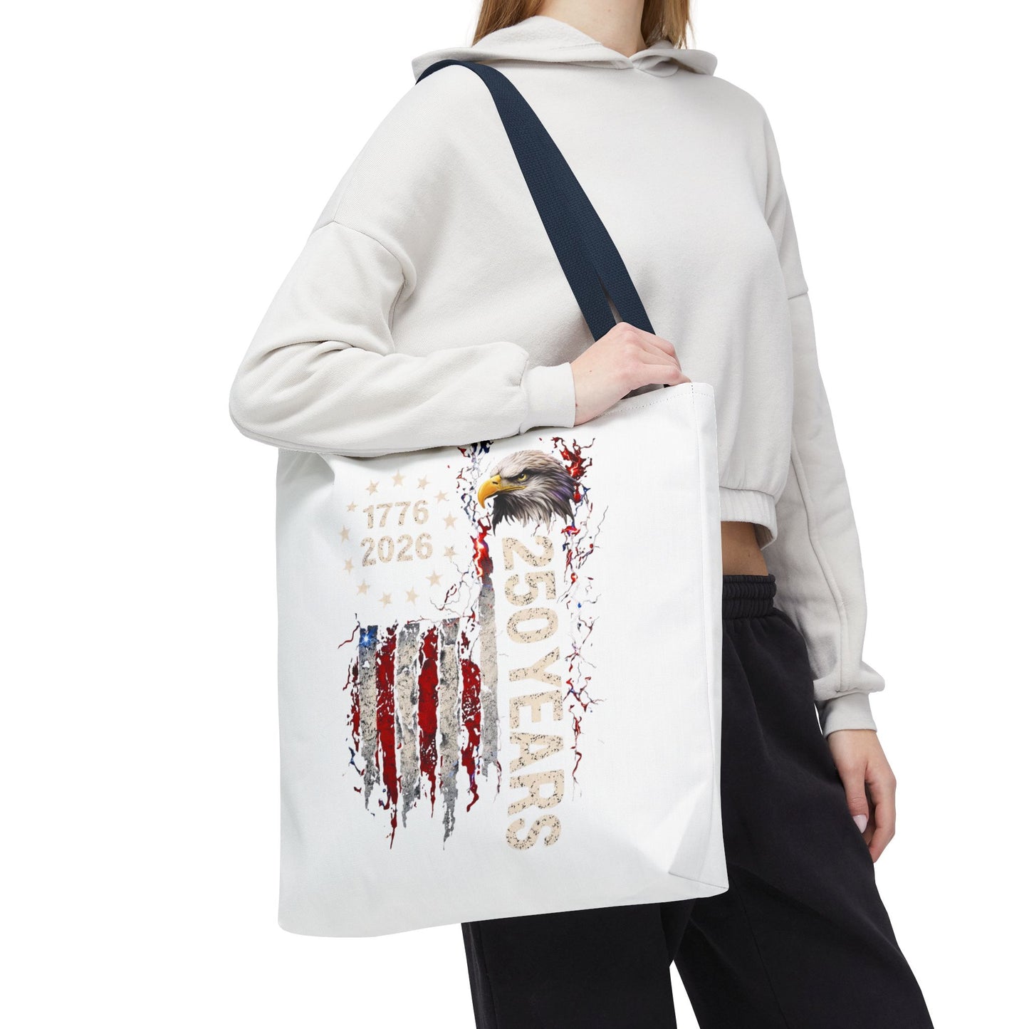 #250 1776-2026 250 Years USA Bicentennial Eagle Tote Bag