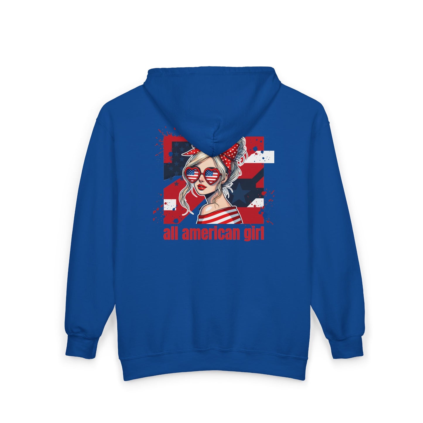 #250 All American Girl Patriotic Zip Hoodie