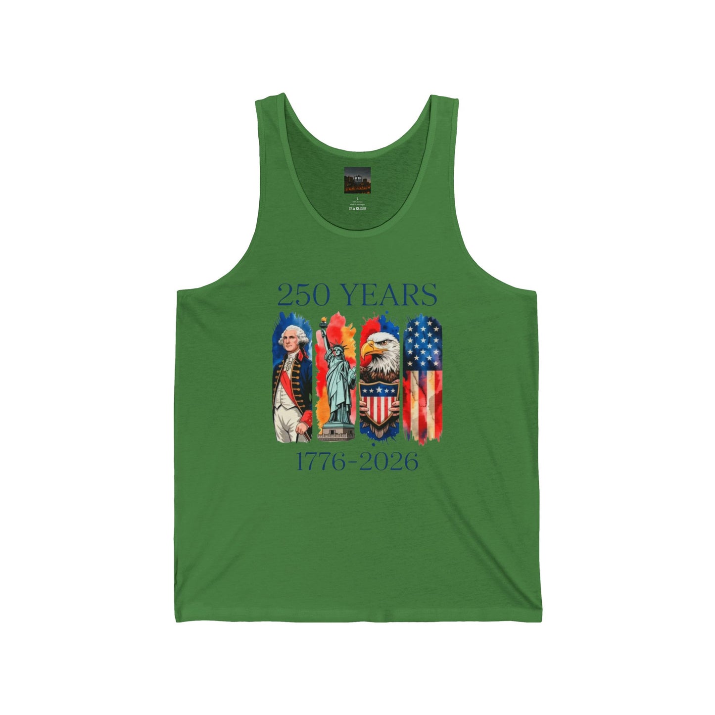 #250 250 Years American History Celebration 1776–2026 Patriotic Jersey Tank Top