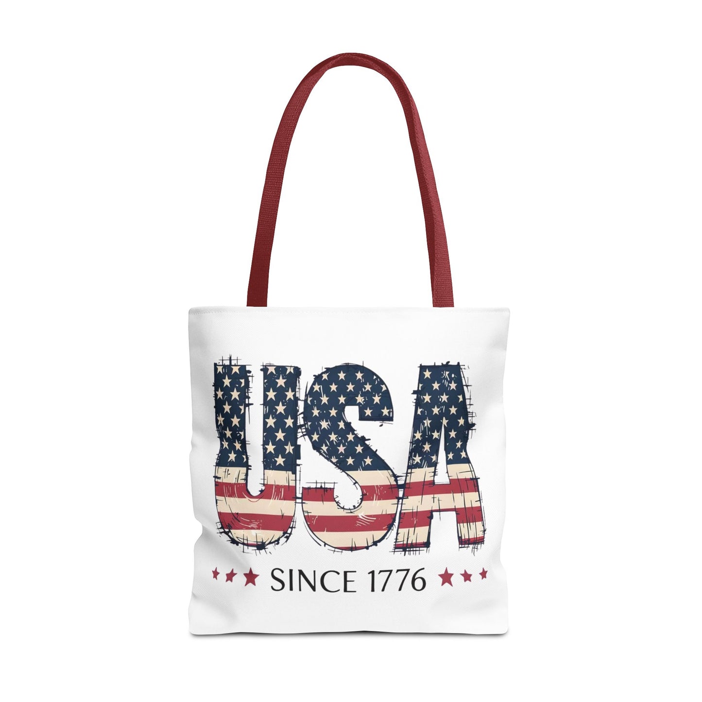 #250 USA Flag "USA Since 1776" Patriotic Tote Bag