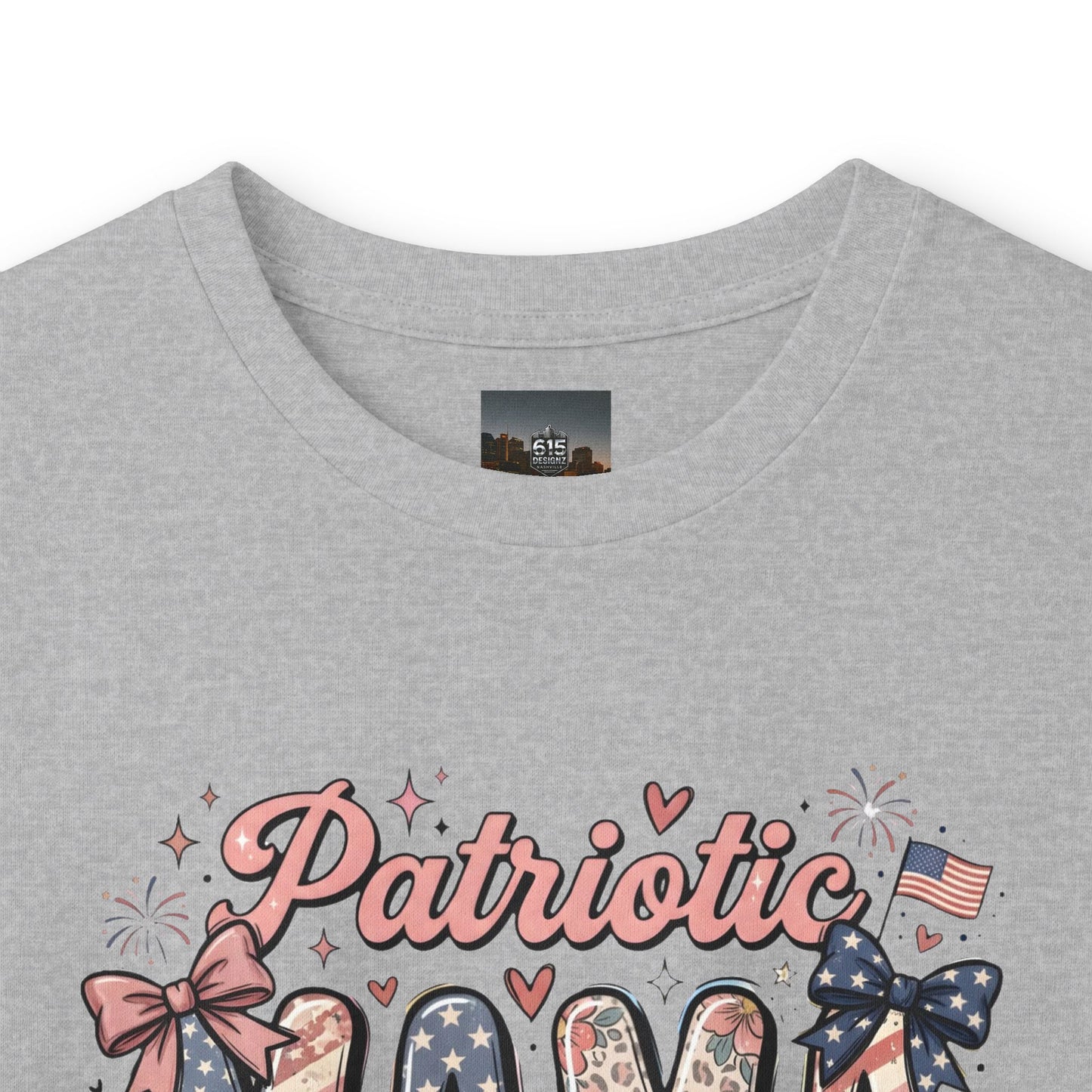 #250 Patriotic Mama 1776–2026 American Flag Long Sleeve Tee