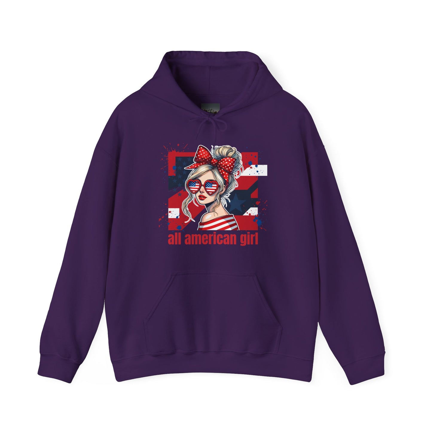 #250 All American Girl Patriotic Hoodie