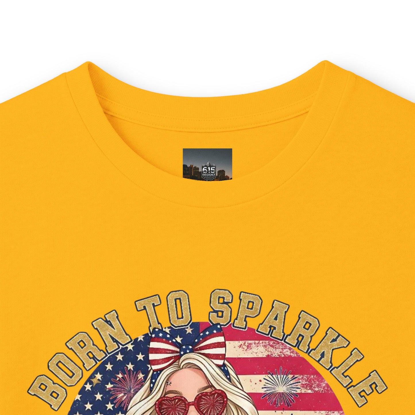 #250 "Born to Sparkle Since 1776" Patriotic Long Sleeve Tee