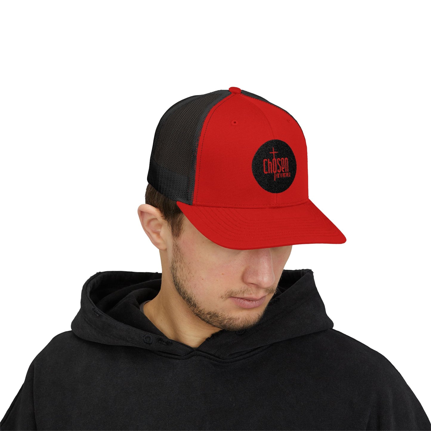 Chosen for a Purpose Trucker Cap — Embroidered Christian Snapback Hat
