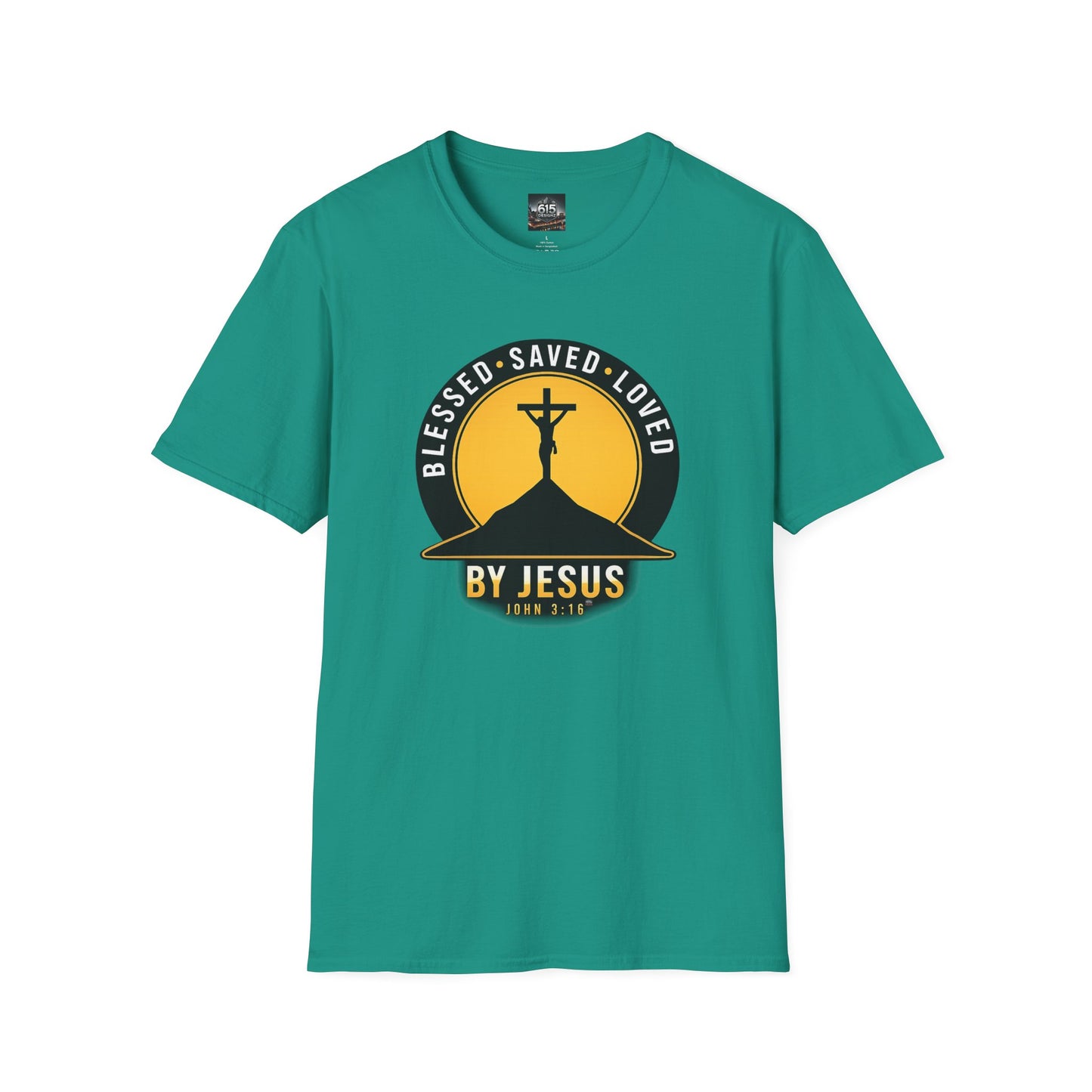 Blessed • Saved • Loved by Jesus T-Shirt — Christian Faith Tee