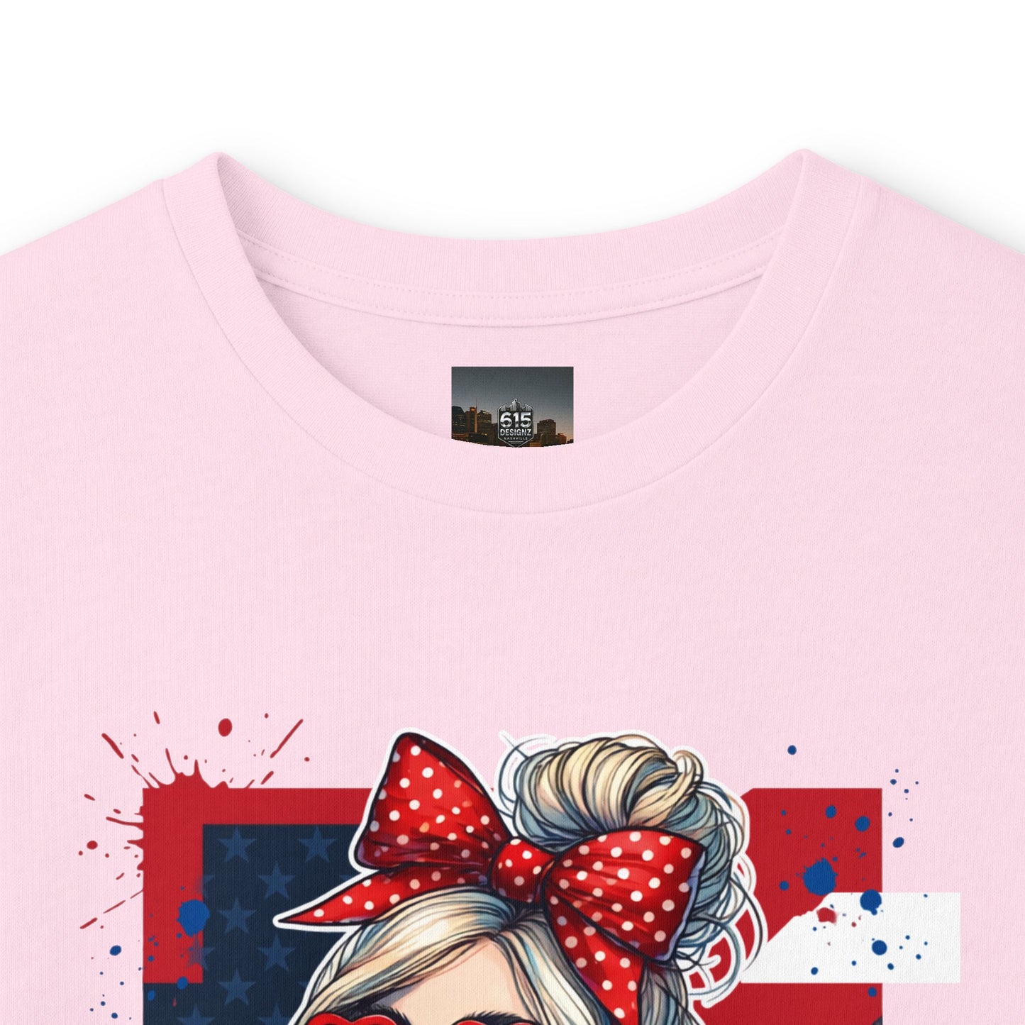 #250 All American Girl Patriotic Long Sleeve Tee