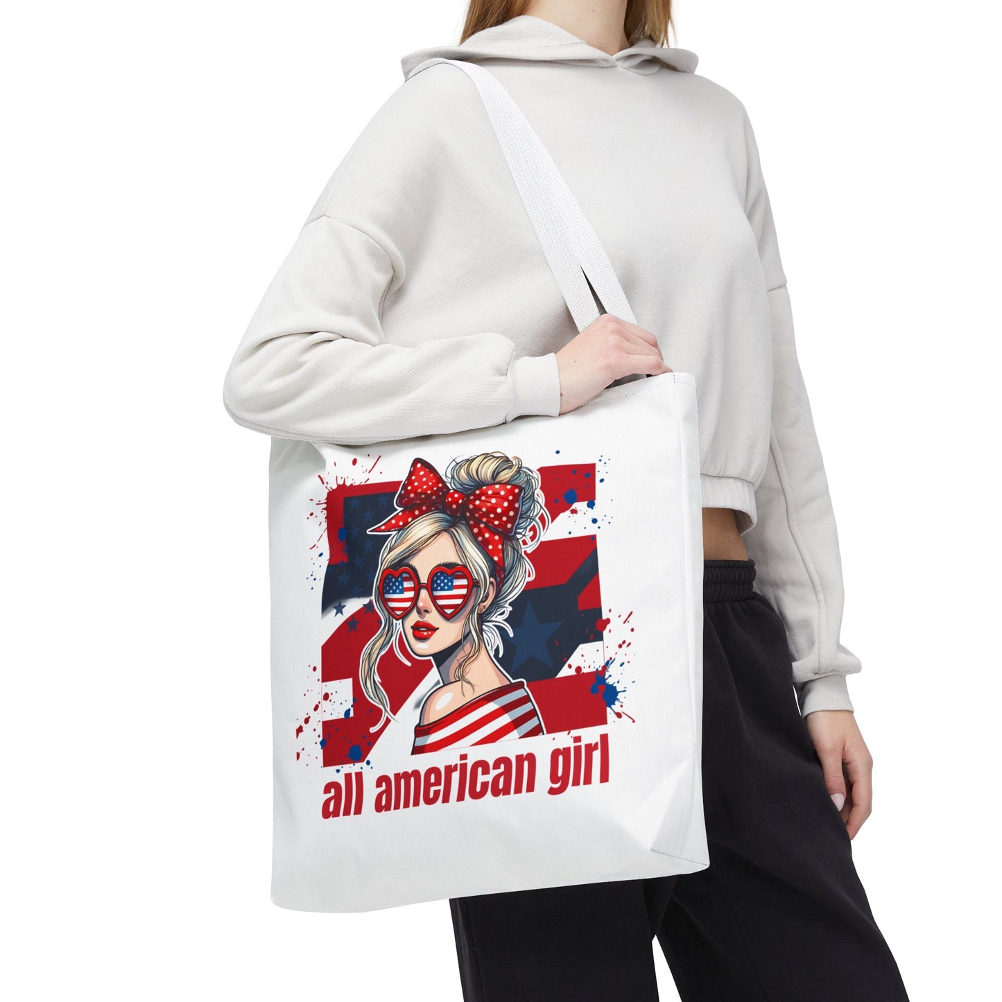#250 All American Girl Patriotic Tote Bag