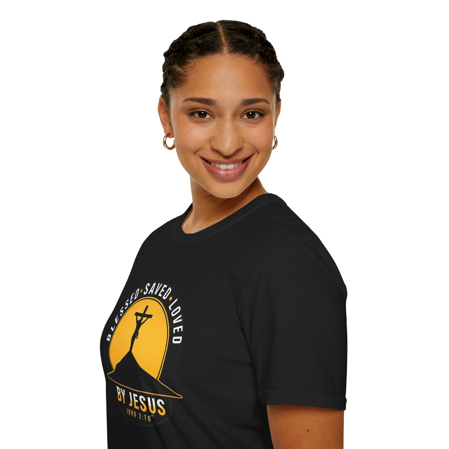 Blessed • Saved • Loved by Jesus T-Shirt — Christian Faith Tee