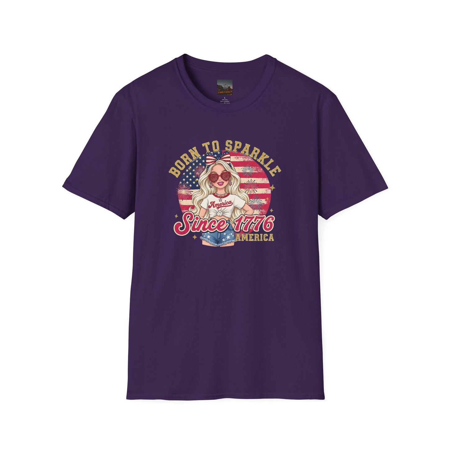 #250 "Born to Sparkle Since 1776" Patriotic T-Shirt