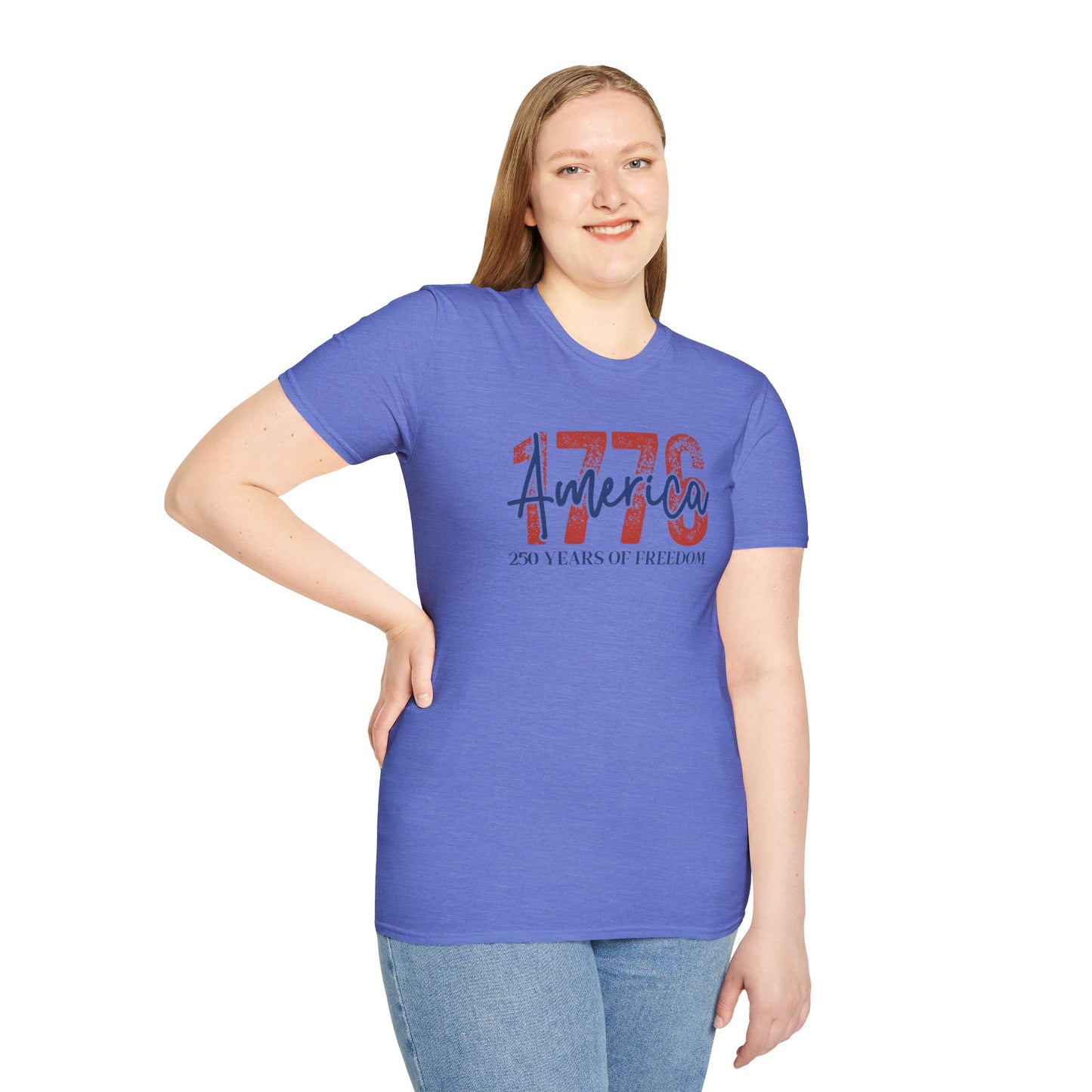 #250 1776 America: 250 Years of Freedom' Patriotic Independence Day Soft-Style Tee