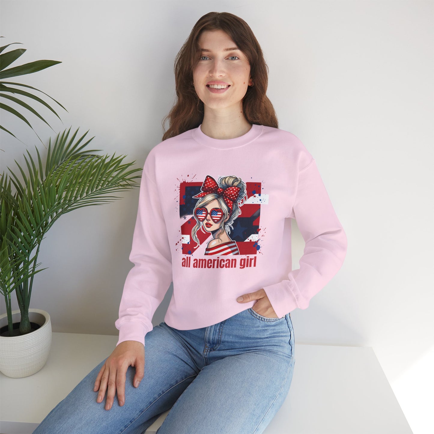 #250 All American Girl Patriotic Sweatshirt