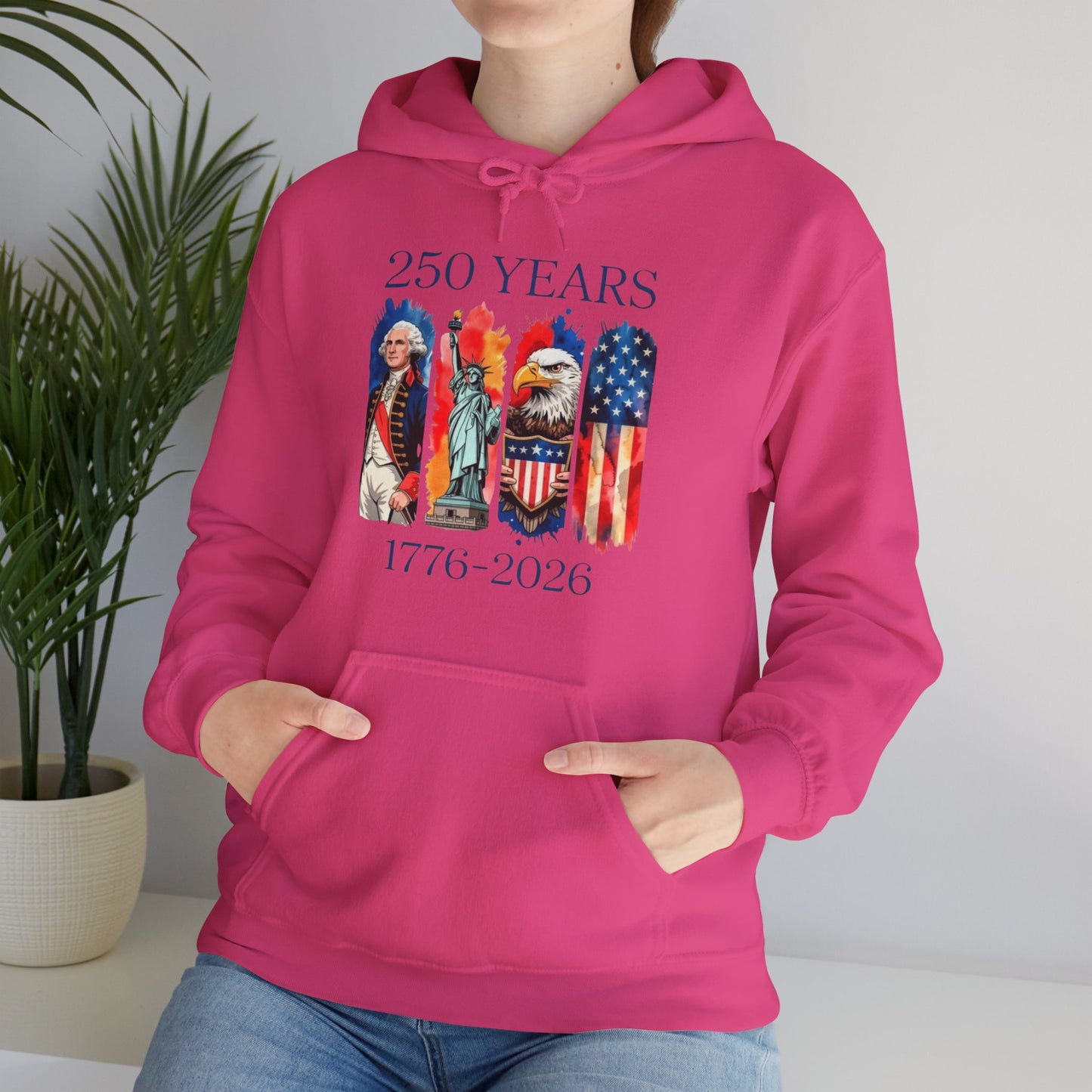 #250 250 Years American History Celebration 1776–2026 Patriotic Hoodie