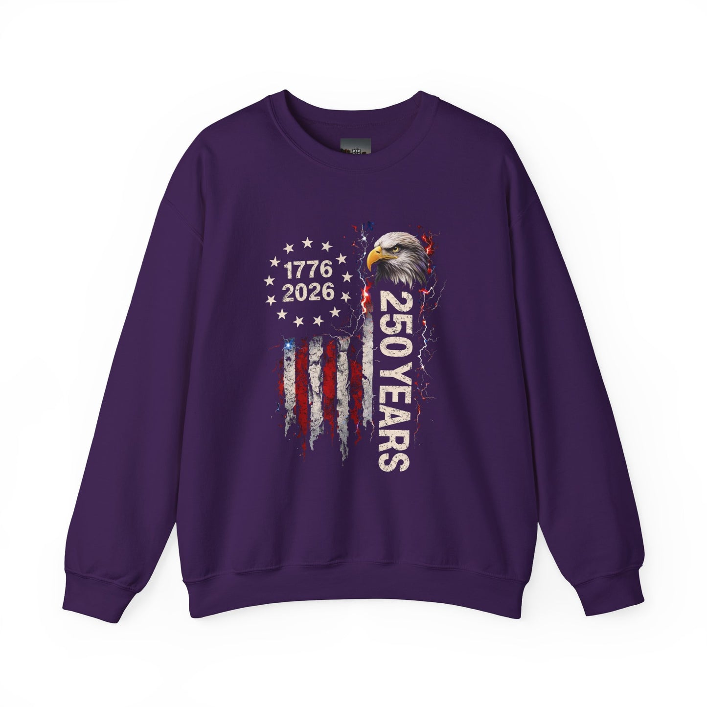 #250 1776-2026 250 Years USA Bicentennial Eagle Crewneck Sweatshirt