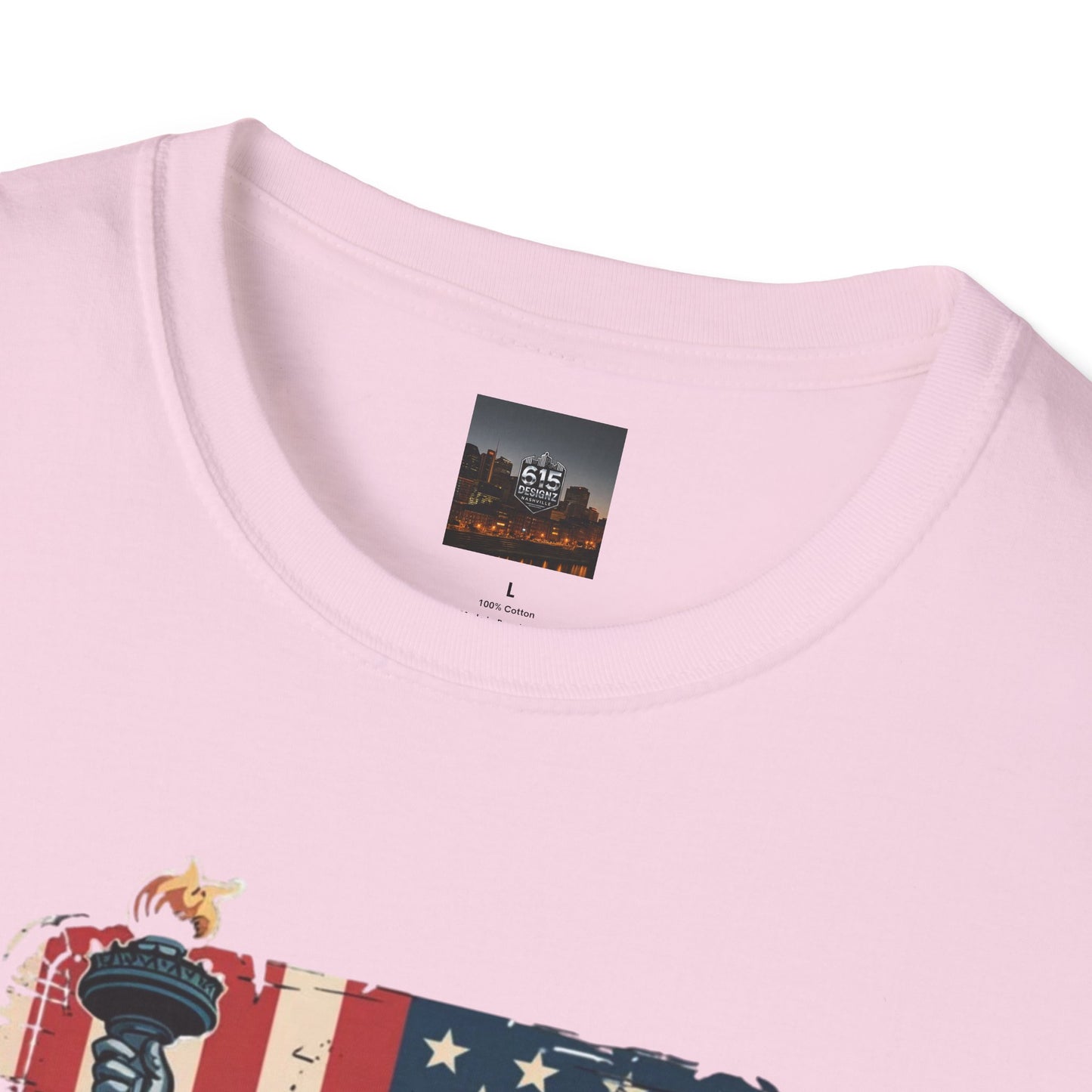 #250 Statue of Liberty American Flag 'America' Patriotic Independence Day T‑Shirt