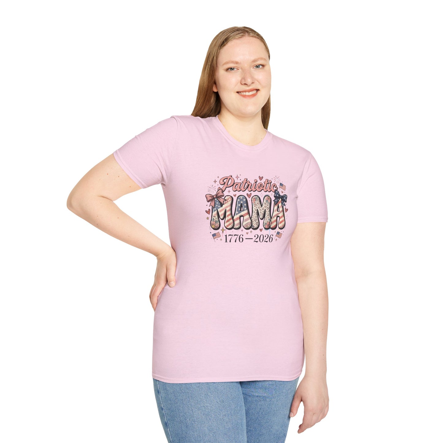 #250 Patriotic Mama 1776–2026 American Flag T-Shirt