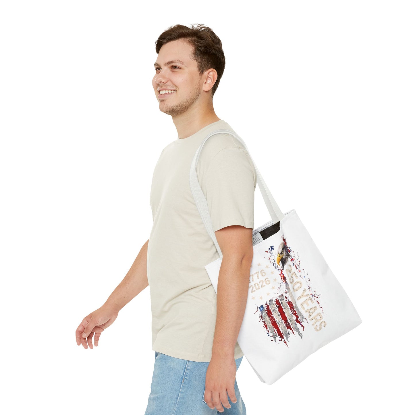 #250 1776-2026 250 Years USA Bicentennial Eagle Tote Bag
