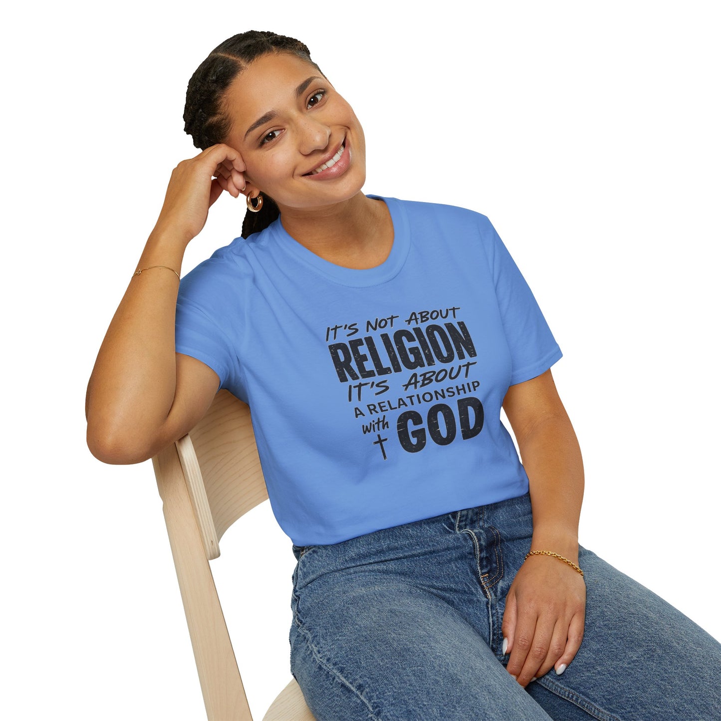 It's Not About Religion, It's About a Relationship with God - Christian Message T-Shirt
