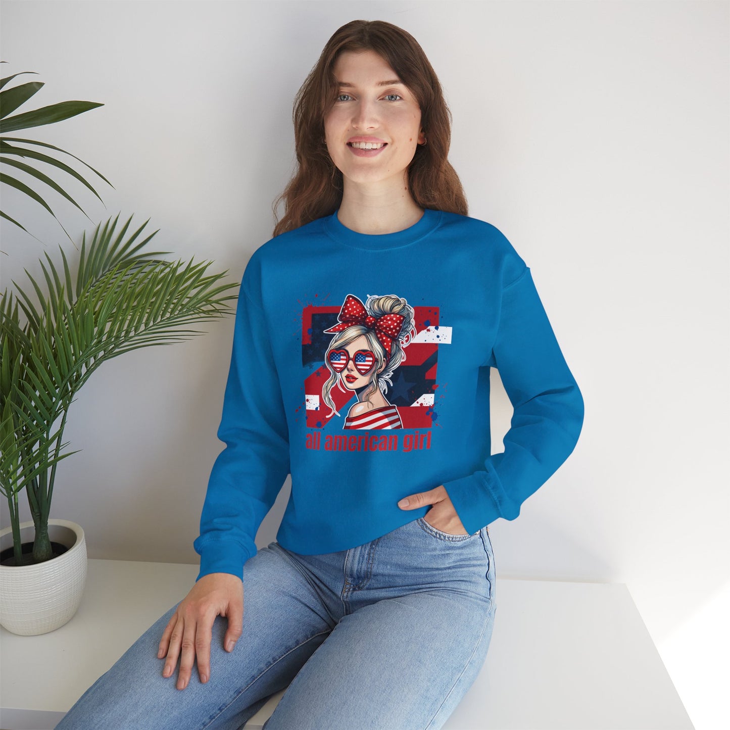 #250 All American Girl Patriotic Sweatshirt