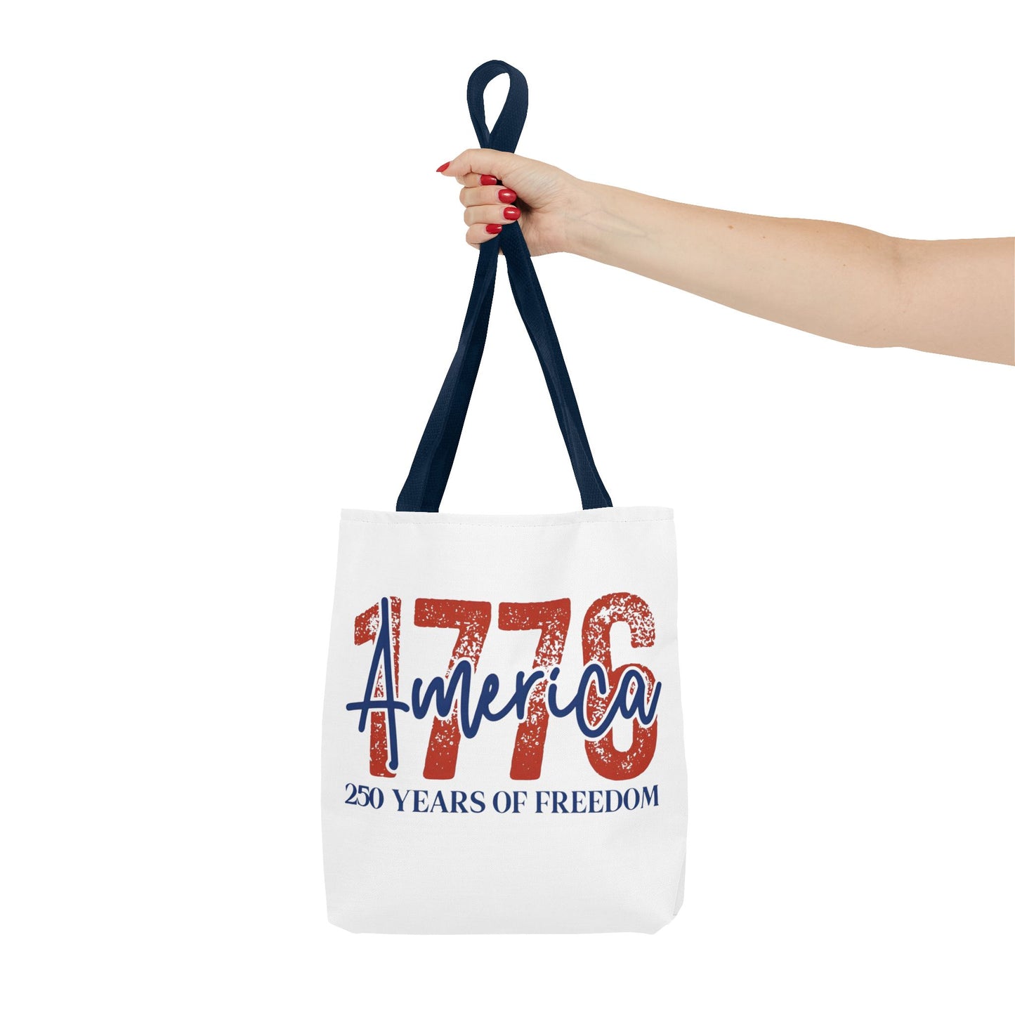 #250 1776 America: 250 Years of Freedom' Patriotic Independence Day Tote Bag
