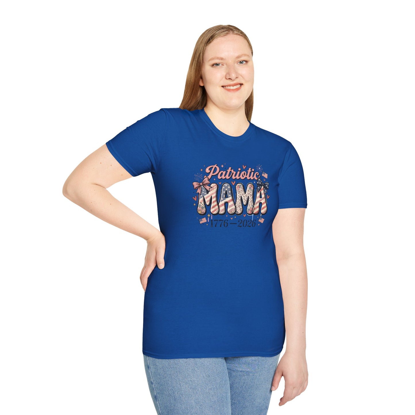 #250 Patriotic Mama 1776–2026 American Flag T-Shirt