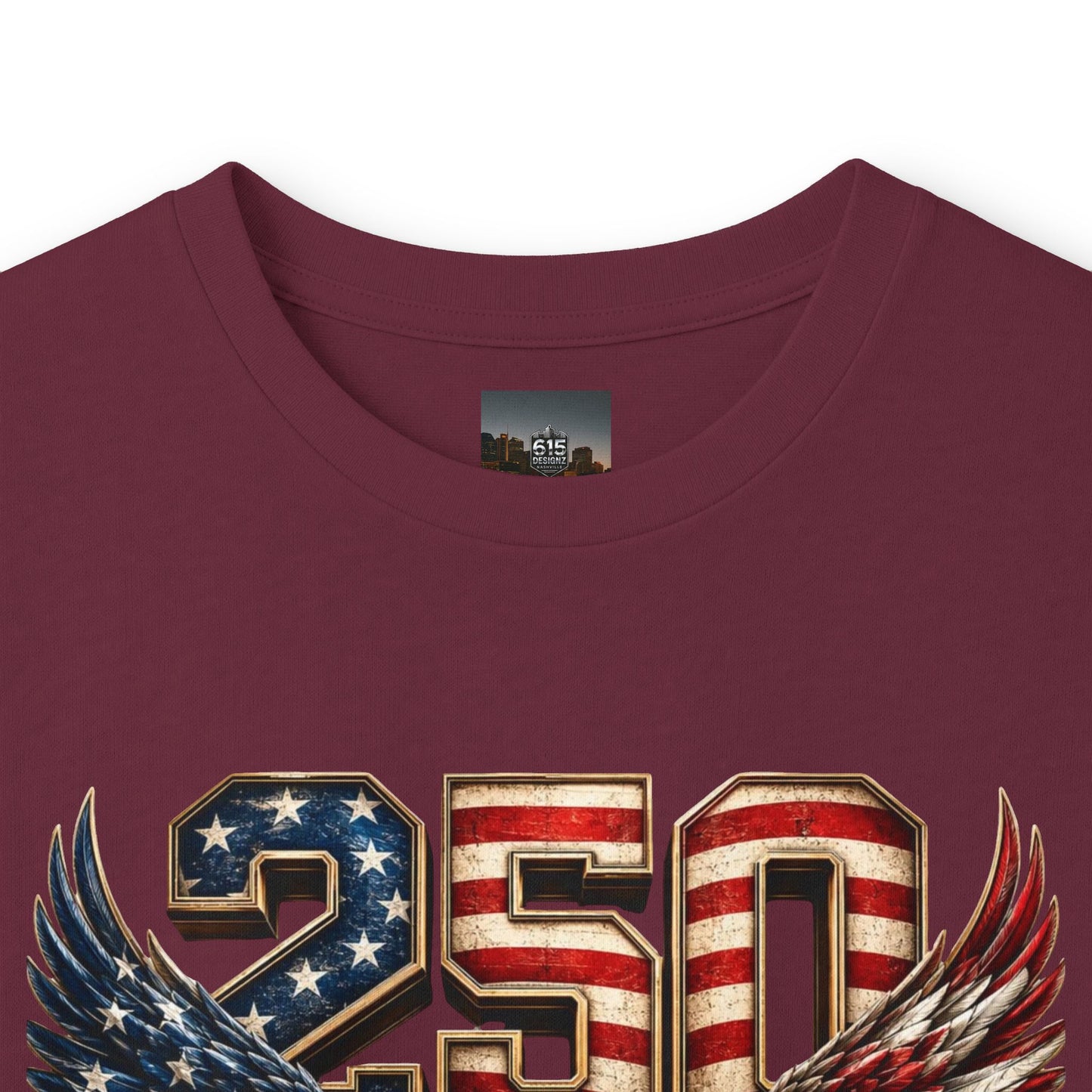 #250 250 Years of Freedom Eagle Patriotic American Flag Anniversary (1776–2026) Long Sleeve Tee