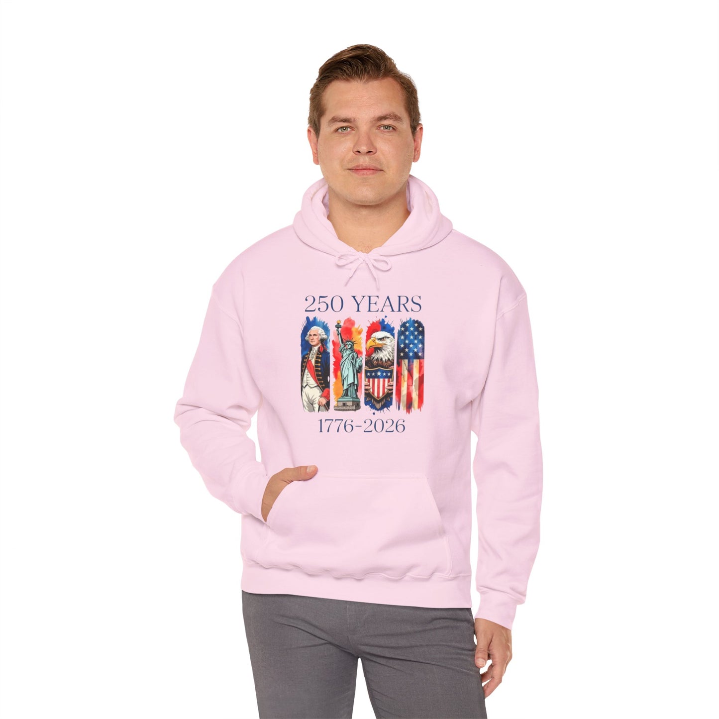 #250 250 Years American History Celebration 1776–2026 Patriotic Hoodie