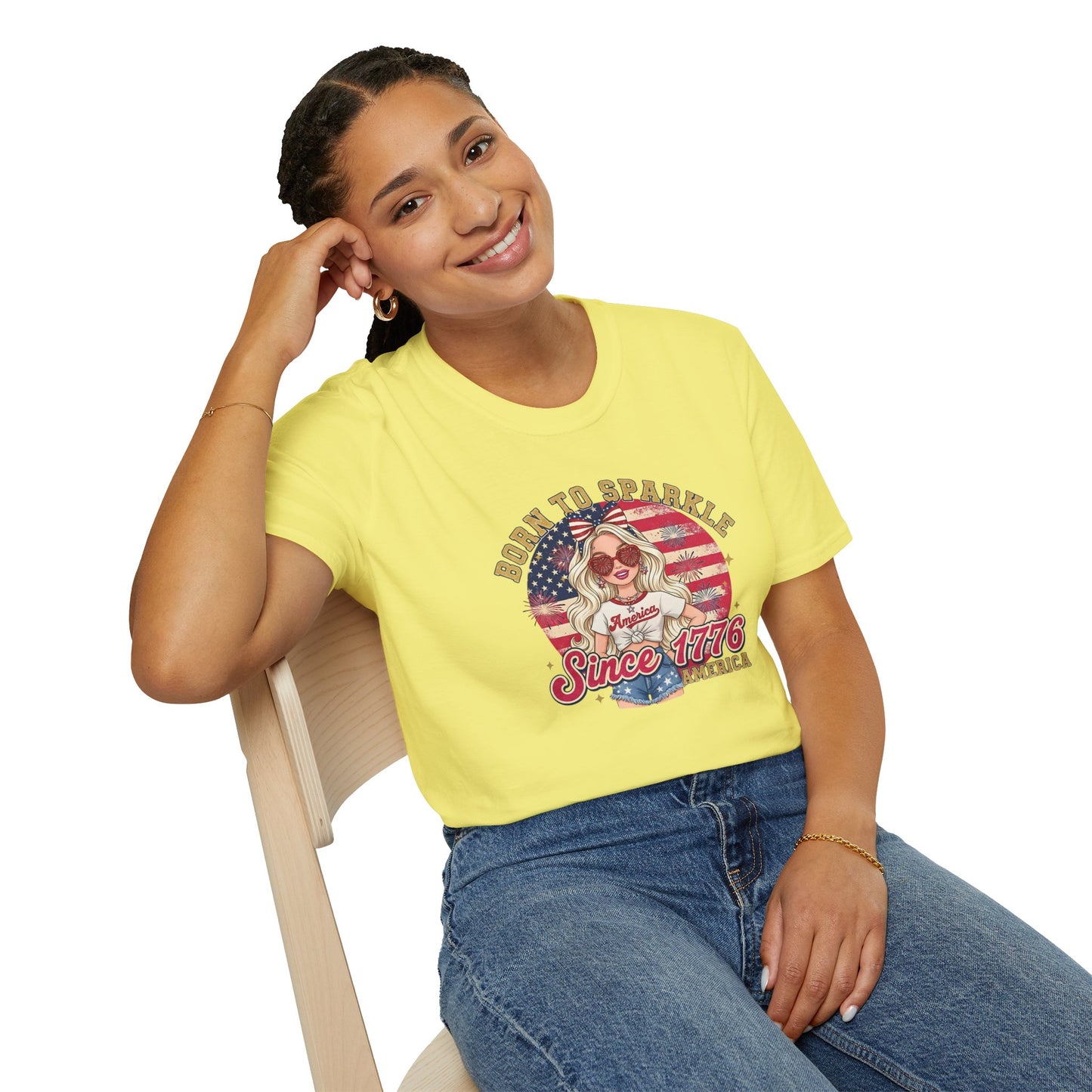 #250 "Born to Sparkle Since 1776" Patriotic T-Shirt