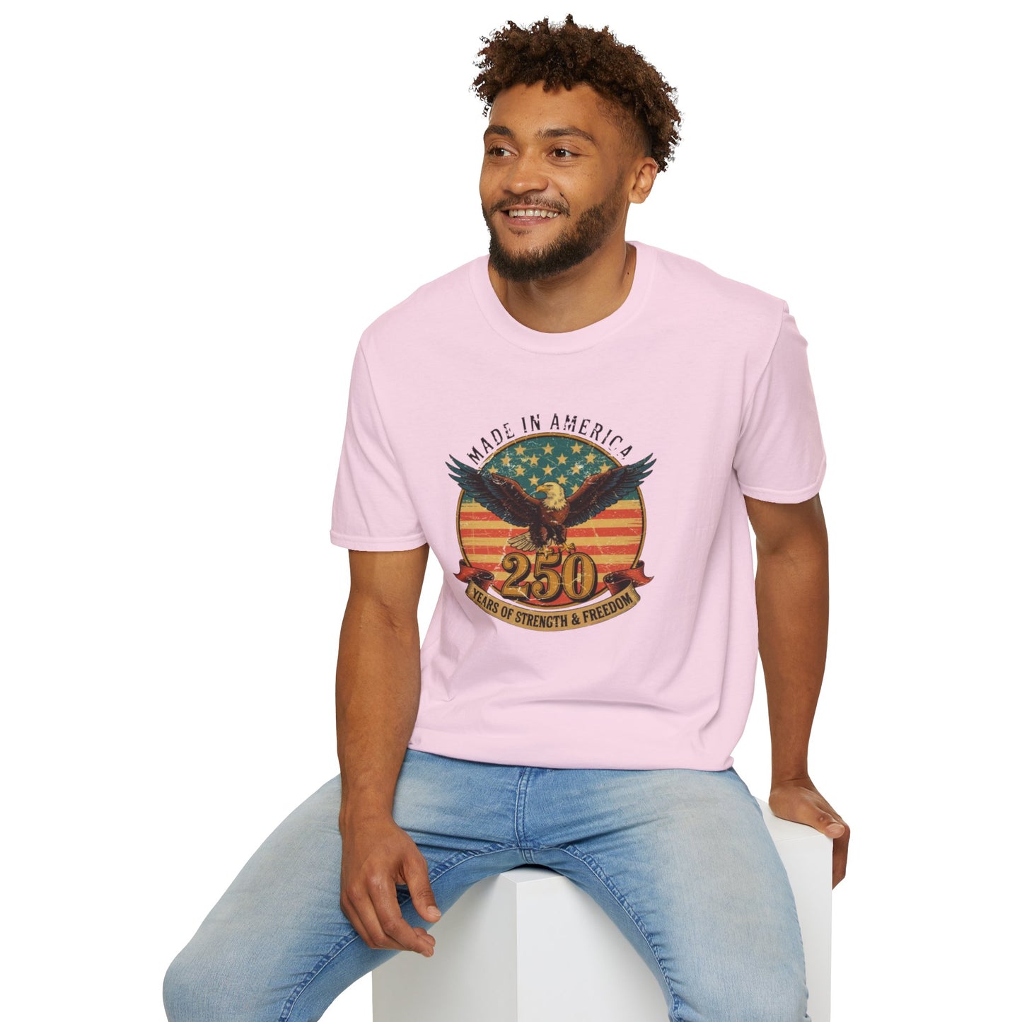 #250 Made in America Eagle 250th Anniversary Patriotic T-Shirt