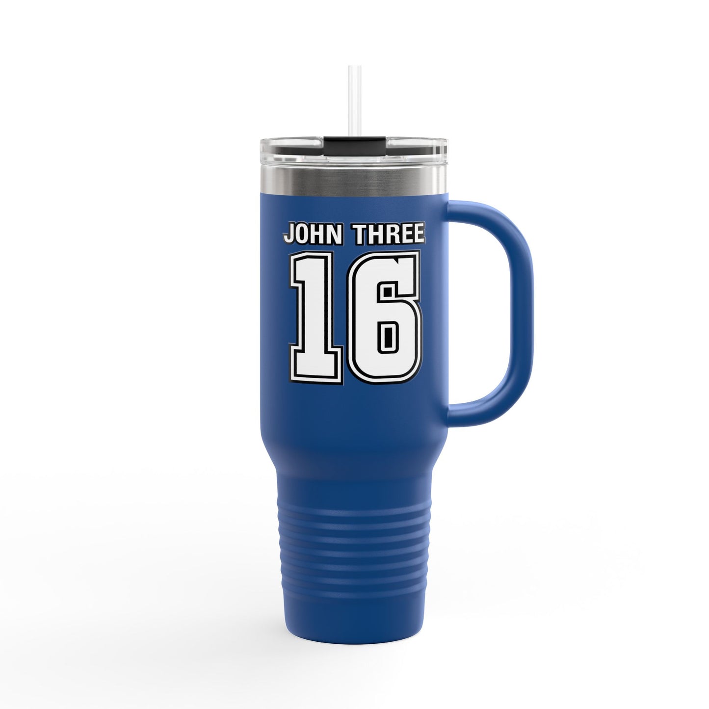 John Three 16 40oz Insulated Travel Mug — Stainless Steel Tumbler, Leak‑Resistant Cold & Hot Cup for Travel