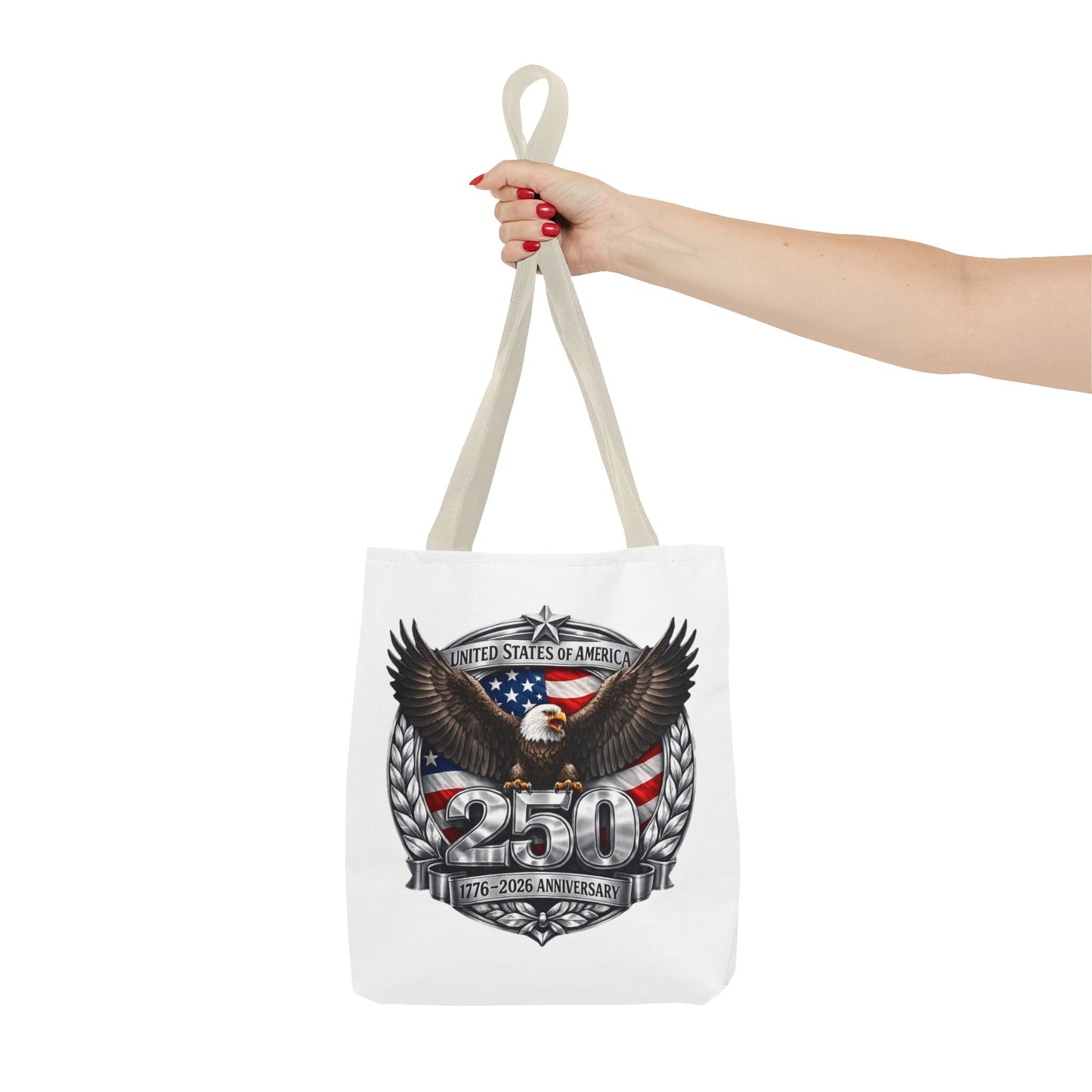 #250 Patriotic Bald Eagle 250 United States Emblem Tote Bag