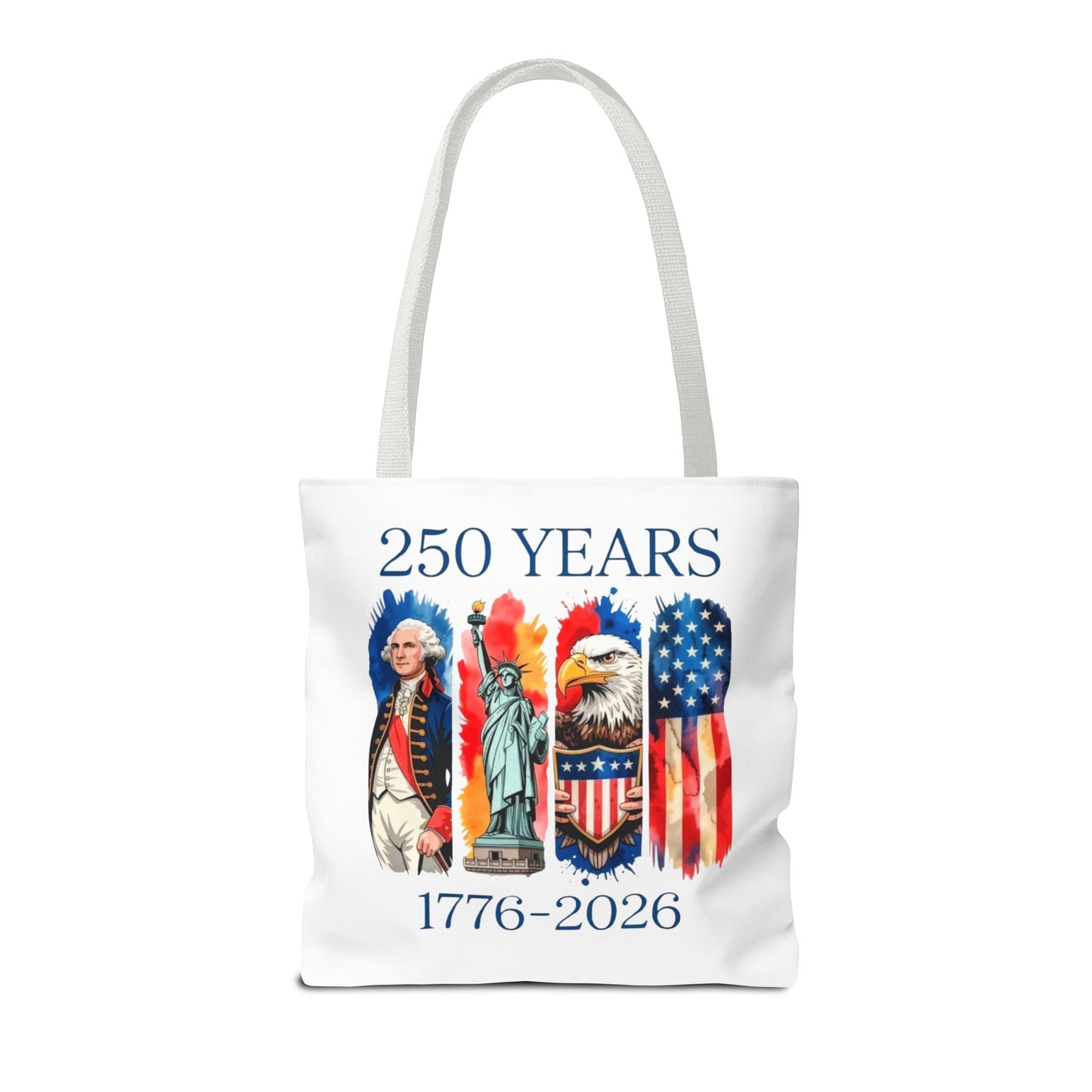 #250 250 Years American History Celebration 1776–2026 Patriotic Tote Bag