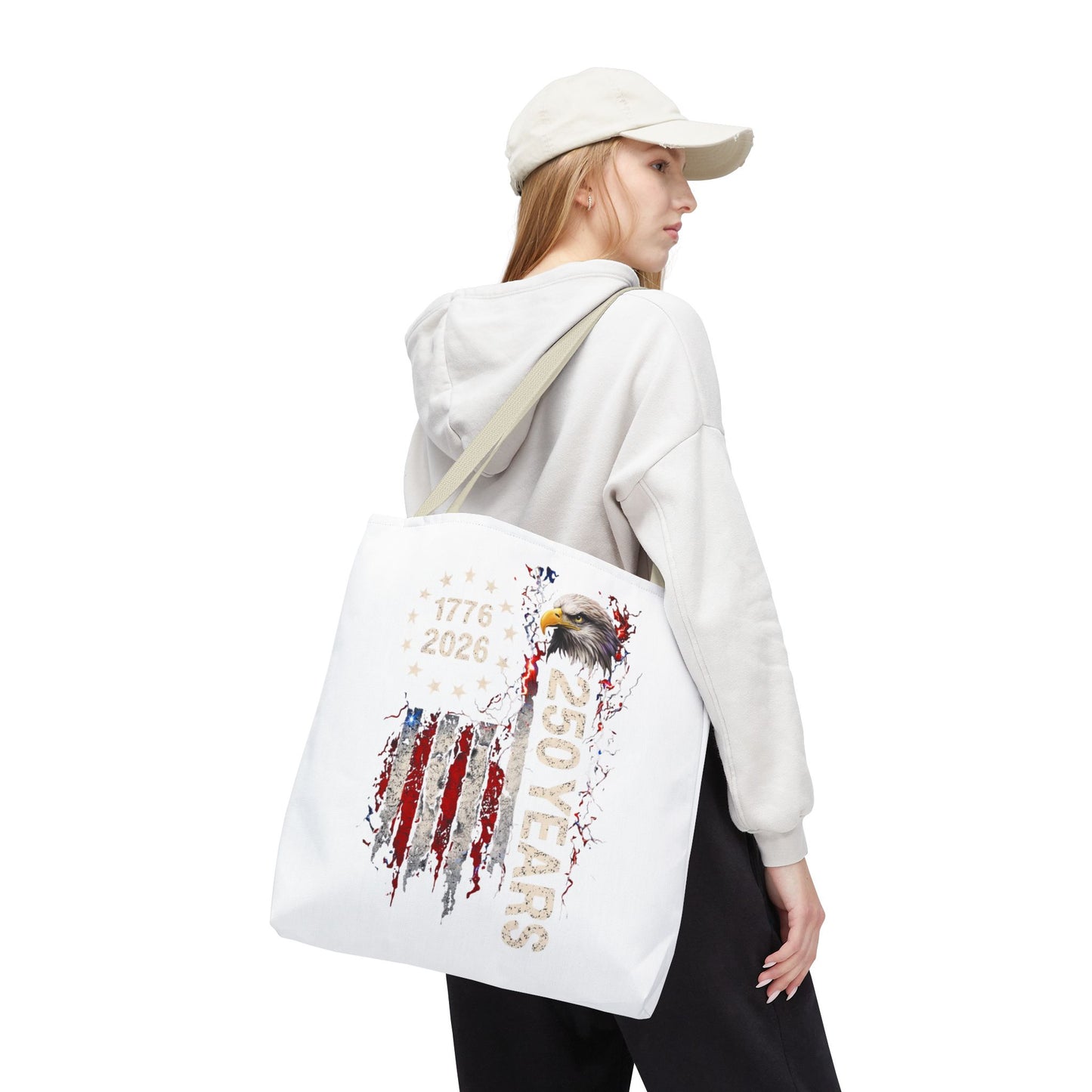 #250 1776-2026 250 Years USA Bicentennial Eagle Tote Bag