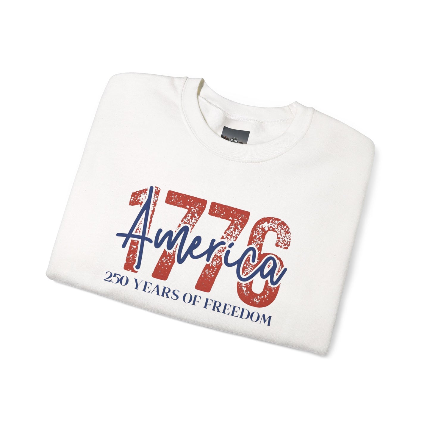 #250 1776 America: 250 Years of Freedom' Patriotic Independence Day Crewneck Sweatshirt