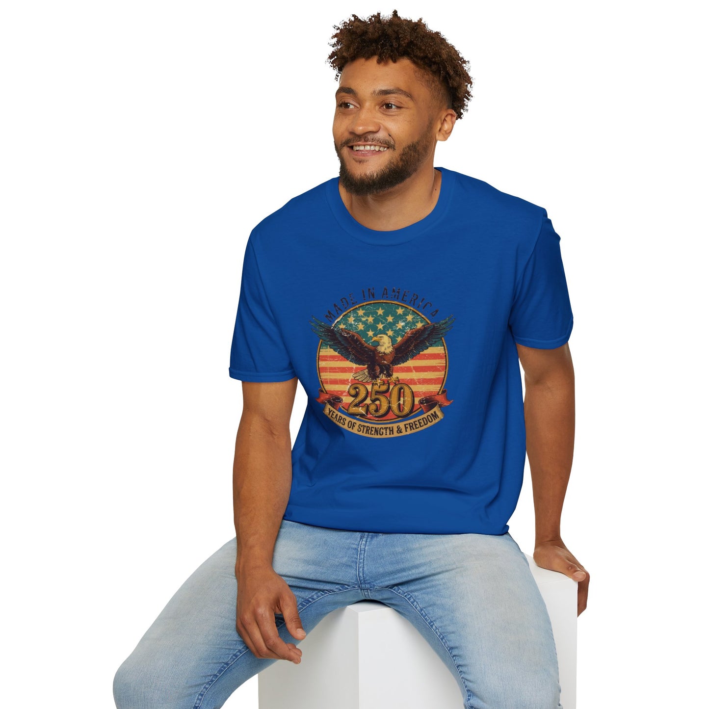 #250 Made in America Eagle 250th Anniversary Patriotic T-Shirt