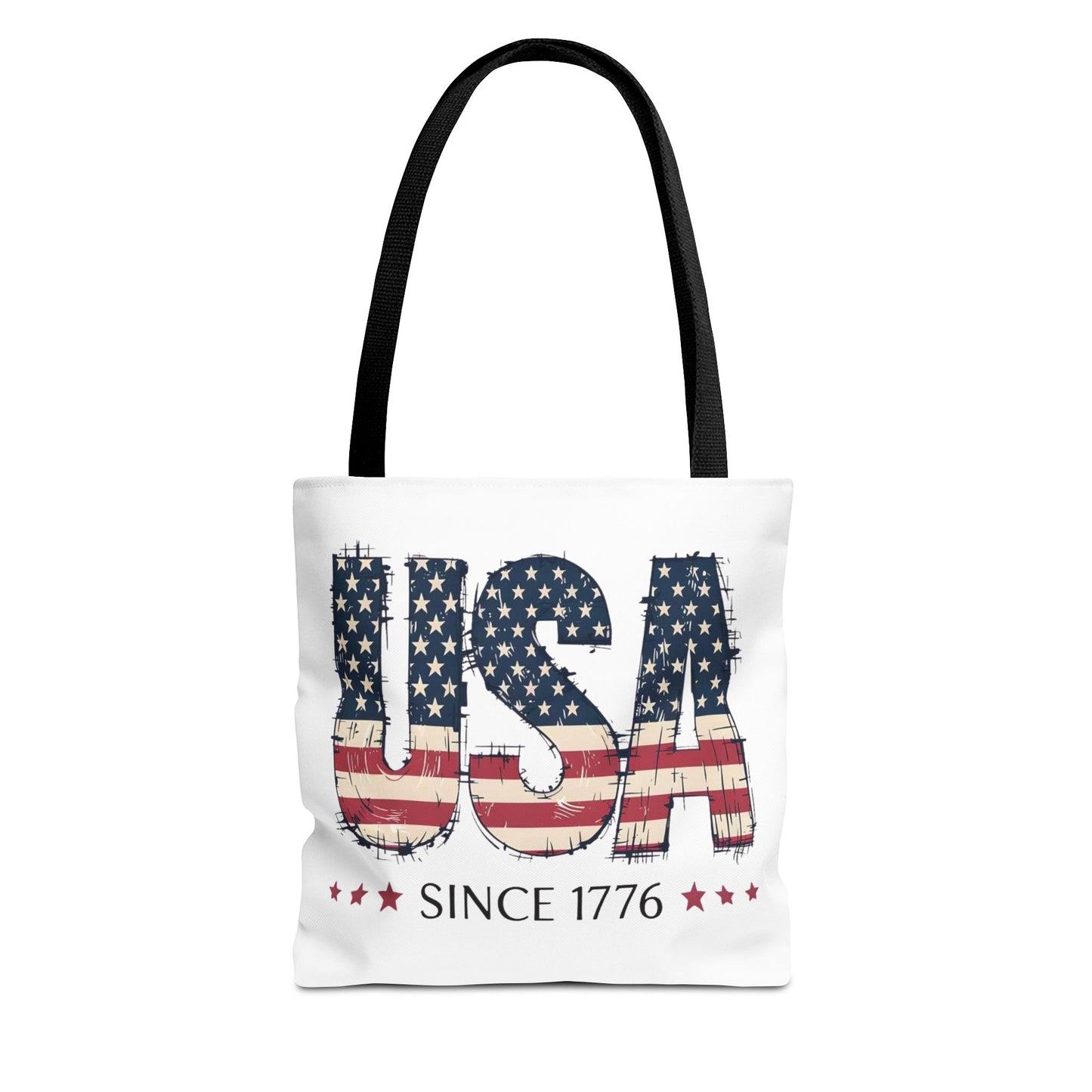 #250 USA Flag "USA Since 1776" Patriotic Tote Bag