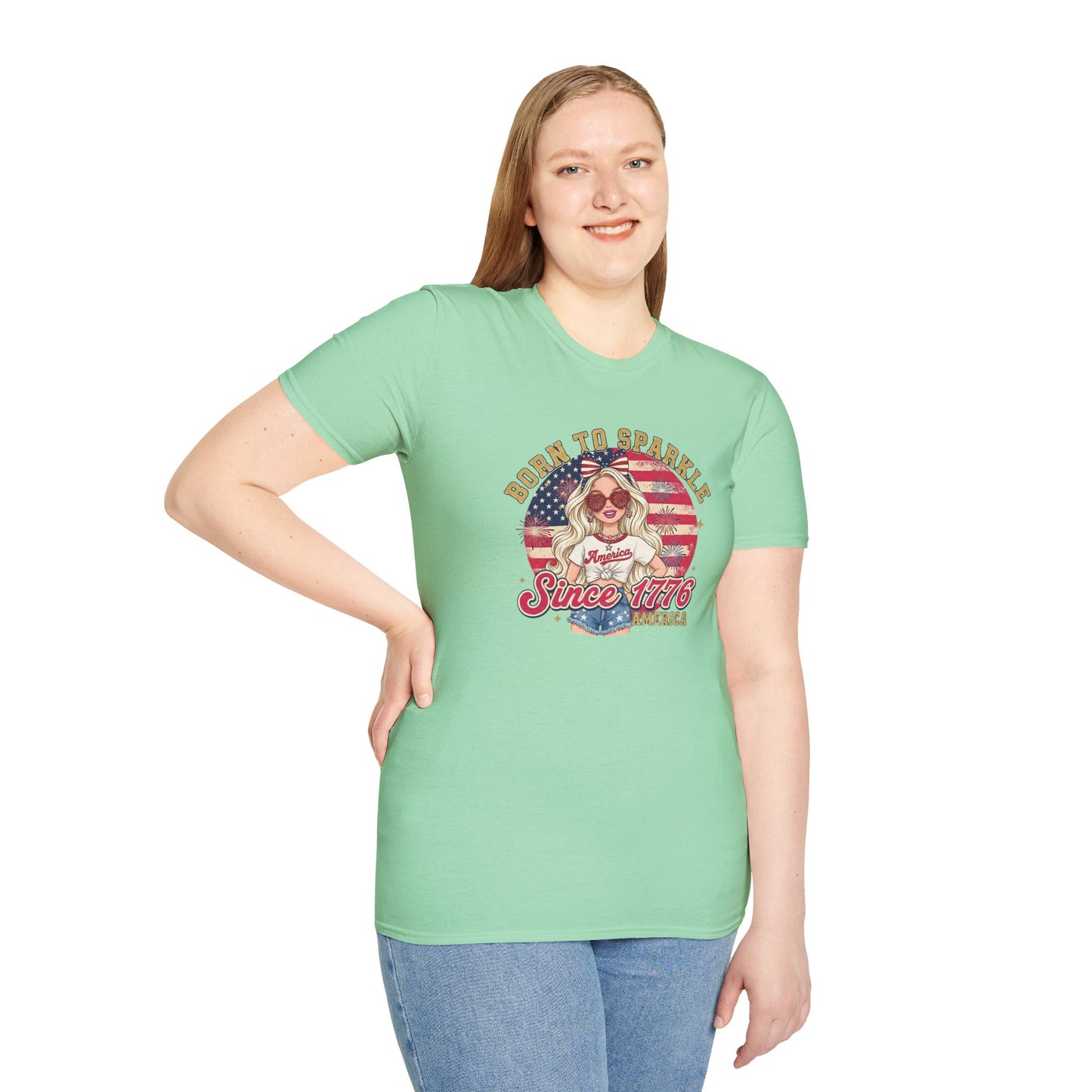 #250 "Born to Sparkle Since 1776" Patriotic T-Shirt