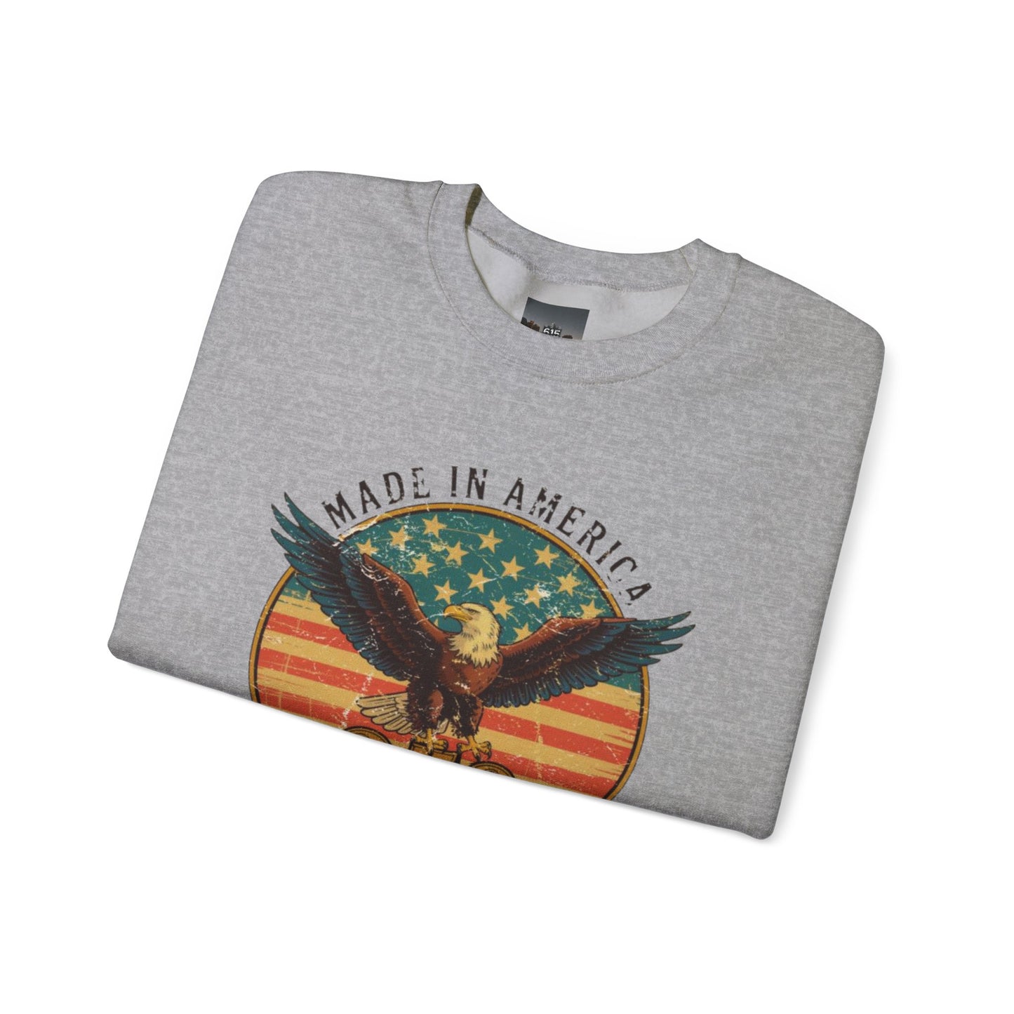 #250 Made in America Eagle 250th Anniversary Patriotic Crewneck Sweatshirt