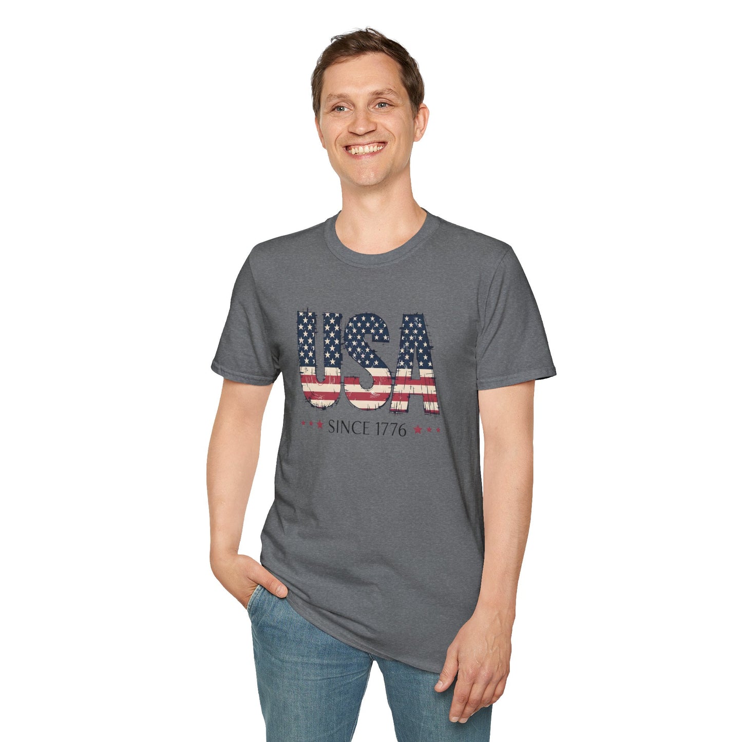 #250 USA Flag "USA Since 1776" Patriotic T-Shirt