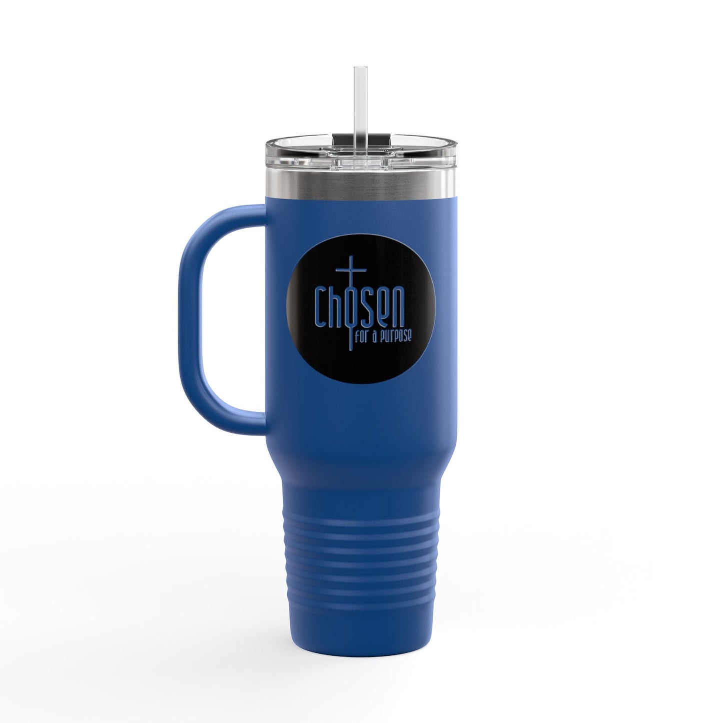 Chosen for a Purpose 40oz Insulated Travel Mug — Faith Logo Stainless Tumbler