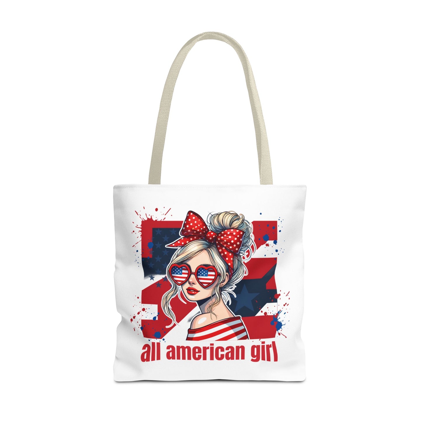 #250 All American Girl Patriotic Tote Bag